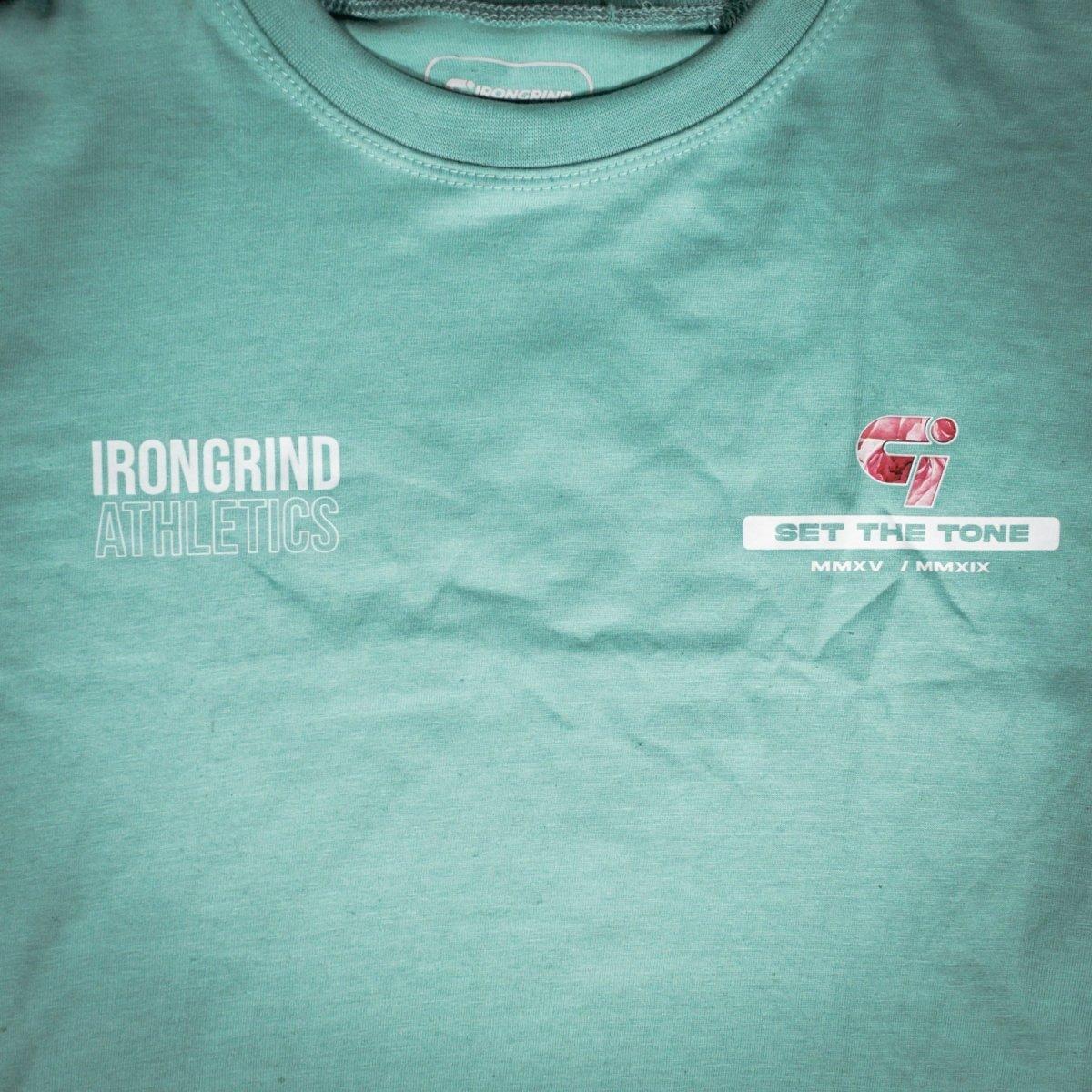 Raediant 'Floral' Crop Top - Tiffany Blue - IronGrind Athletics - activewear - gymshark - alphalete